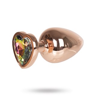 Metallisydän Anustappi Ruusukulta - Suuri 8cm