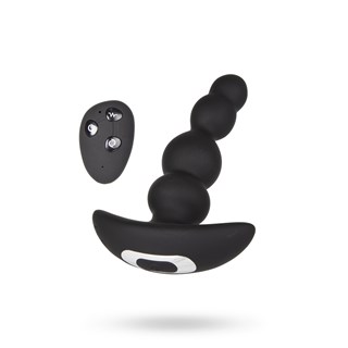 Prostate Vibrator + Rotating Beads With Wireless Remote