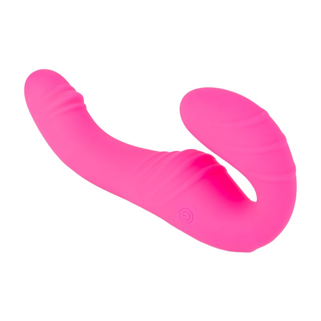 Triple Vibration Strap-On Vibraattori Kaukosäätimellä - Pinkki