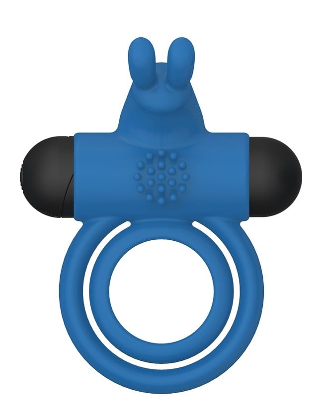 Double Rings Rabbit Clit Rechargeable Cock Ring