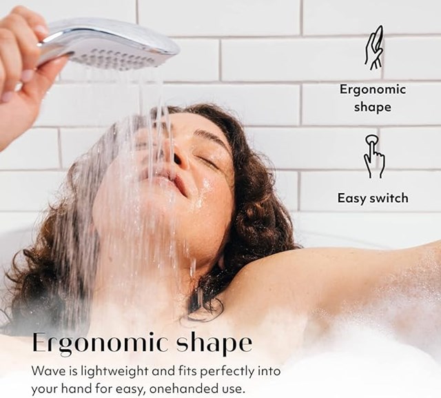 WAVE SHOWER HEAD - WHITE
