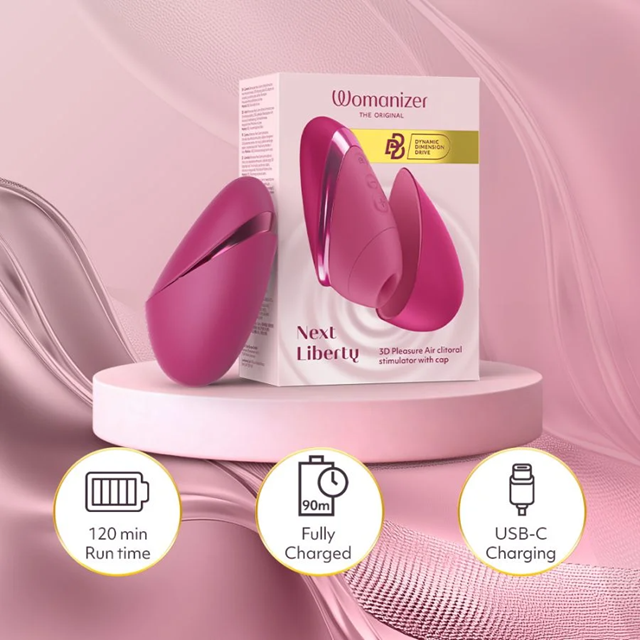 Womanizer Next Liberty Pleasure Air Stimulator Vibrant Pink