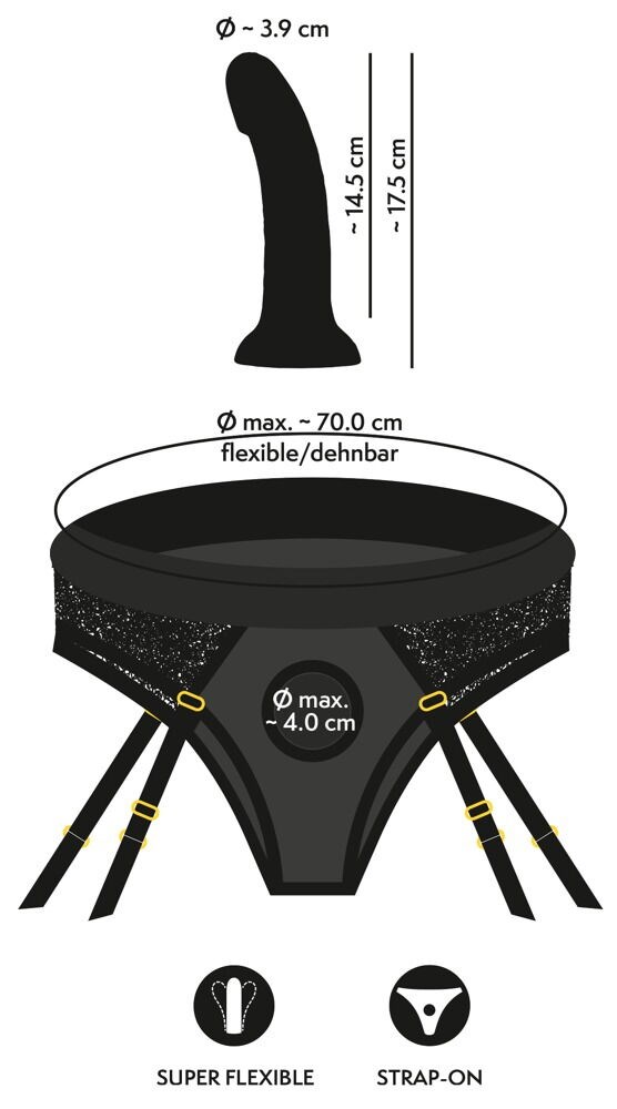 Strap-on Set - Suspender briefs & dildo