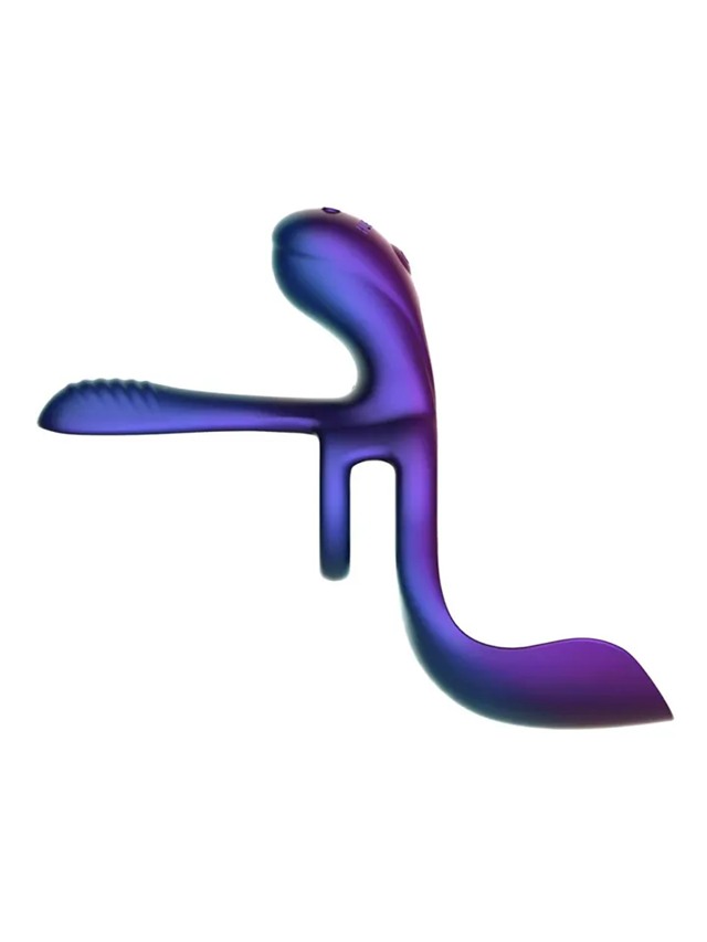 Hueman Zenith Cock Ring With Glans & Perineum Stimulator