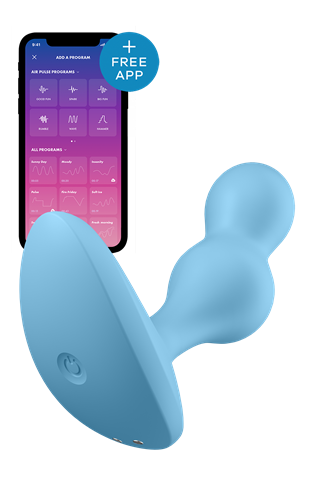 Deep Diver Plug Vibrator With App - Blue