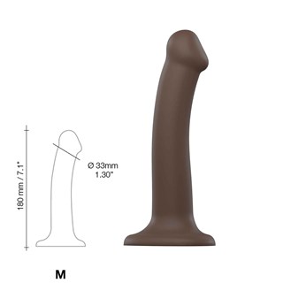 Taivutettava Dildo Dual Density Medium - 18 Cm