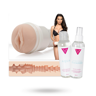 Lana Rhoades Destiny With Vuxen Aqua Glidmedel 150 Ml & Vuxen Toy Cleaner 150ml Setti