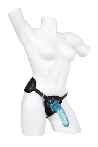 Crystal Pleasures Aqua Blue 18 Cm Strap-on