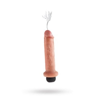 King Cock 17.8 Cm Ejakuloiva Dildo - Vaalea