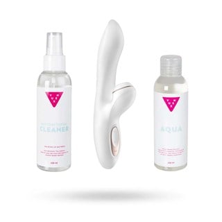 Kit Of Satisfyer Pro G-spot Rabbit, Lubricant & Toy Cleaner 2x150 Ml