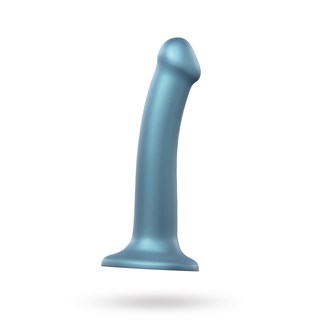 Mono Density Dildo Metallic Shine Sininen - 18 Cm