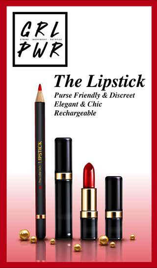 The Lipstick - Ladattava Huulipuna Vibraattori