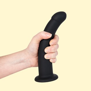 Musta Semirealistinen Silikonidildo - Suuri