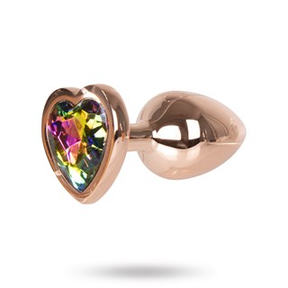 Metallisydän Anustappi Ruusukulta - Pieni 6cm